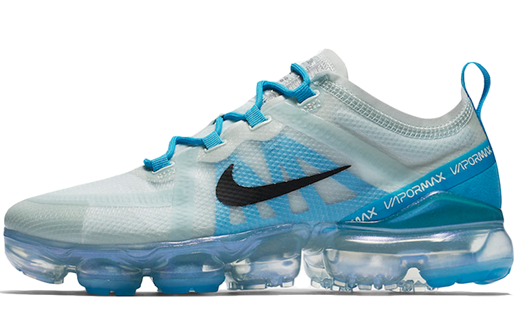 Nike VaporMax 2019 OG model comfortable fabric shock-absorbing support low-top air-cushion running shoes women's gray blue 2019 version