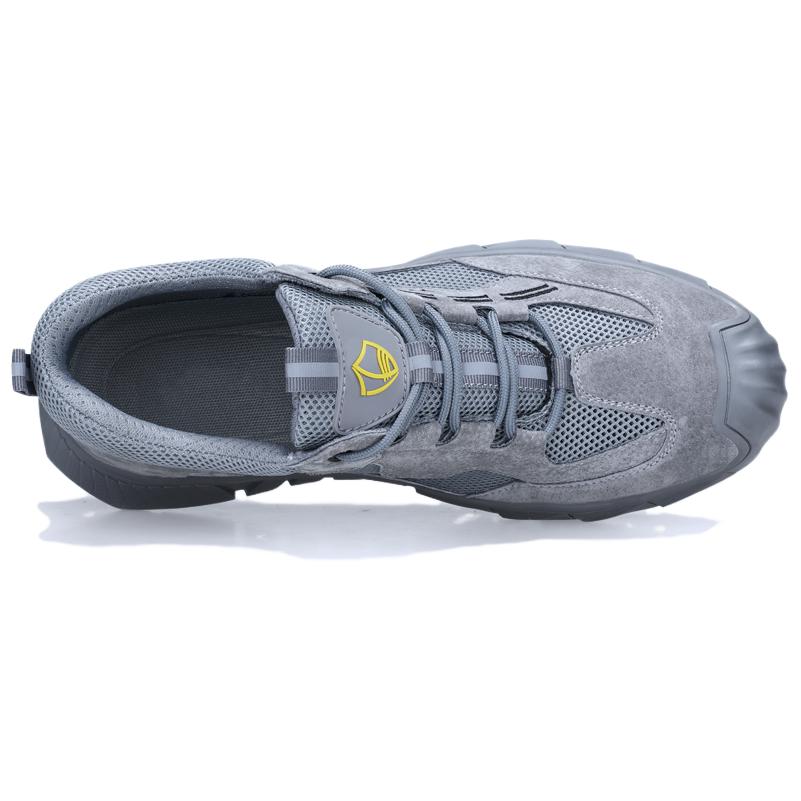 LANOUDUN Safety Shoes For Men Abrasion Resistant, Breathable, Impact Resistant Low top Outdoor Shoes Unisex Gray