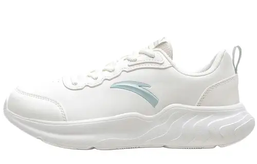 Anta Running Collection Textile, Synthetic Leather Cushioning Slip Resistant Low top Running Shoes Women's White