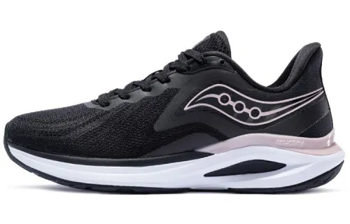 Saucony Jaeger Junior Non slip Lightweight Low top Casual Running Shoes Women's Black Pink Red