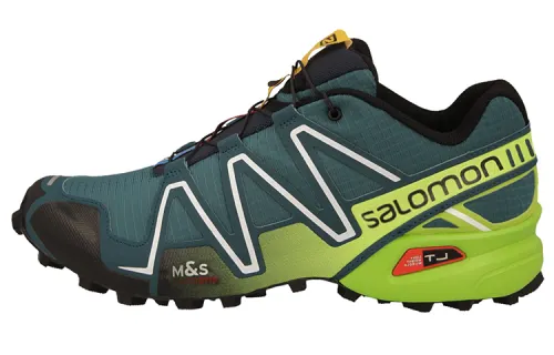 SALOMON Speedcross 3 Comfortable Fabric Abrasion Resistant Low top Running Shoes Men's Green