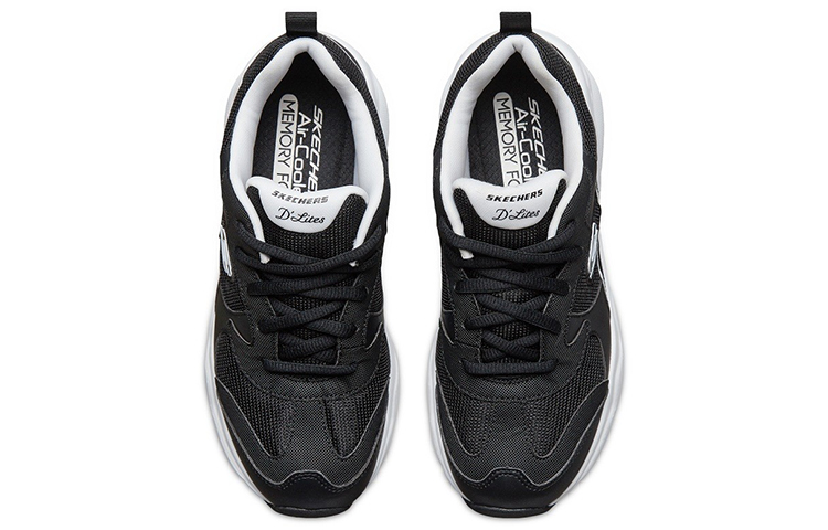 Женские кроссовки Skechers D'LITES AIRY (черно-белые) — фото 6