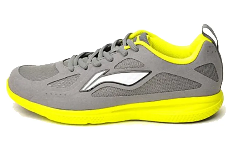 Li Ning Running Shoes Men's Low Top Cool Gray/Neon Green