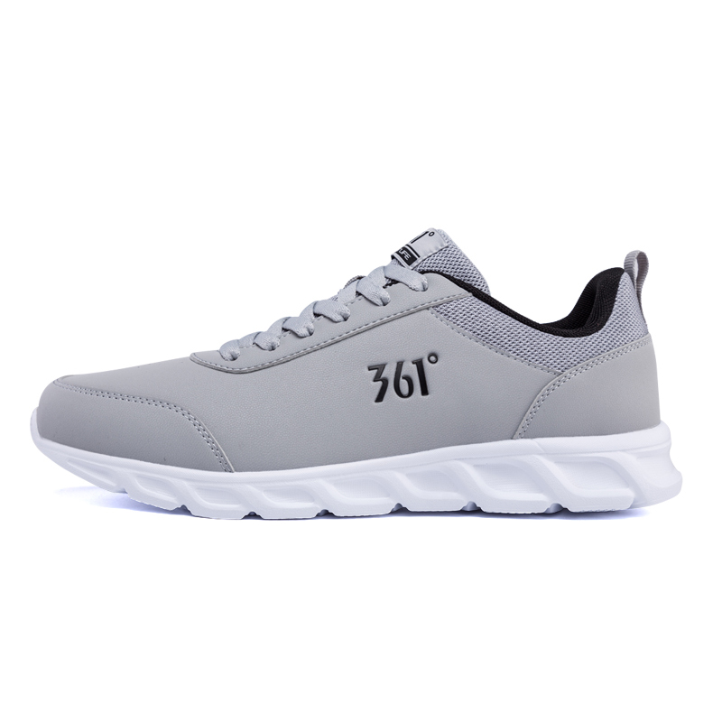 361° Cushioning Slip Resistant Abrasion Resistant Low top Running Shoes Men’s Gray White