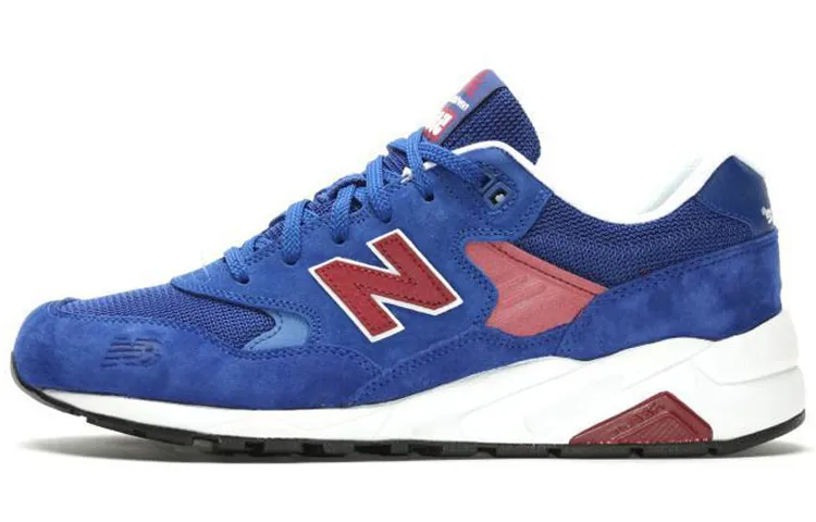 New Balance NB 580 Suede, Textile Breathable, Lightweight Coverage Low top Casual Running Shoes Men's Blue D Width