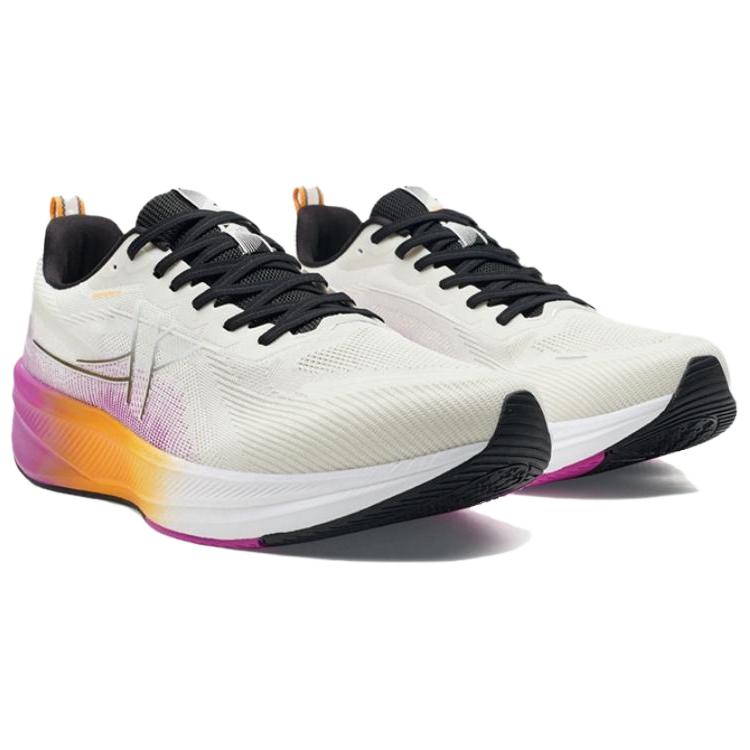 XTEP 6.0 Speed Cushioning Slip Resistant Breathable Low top Casual Running Shoes Men’s Sail White Fuchsia