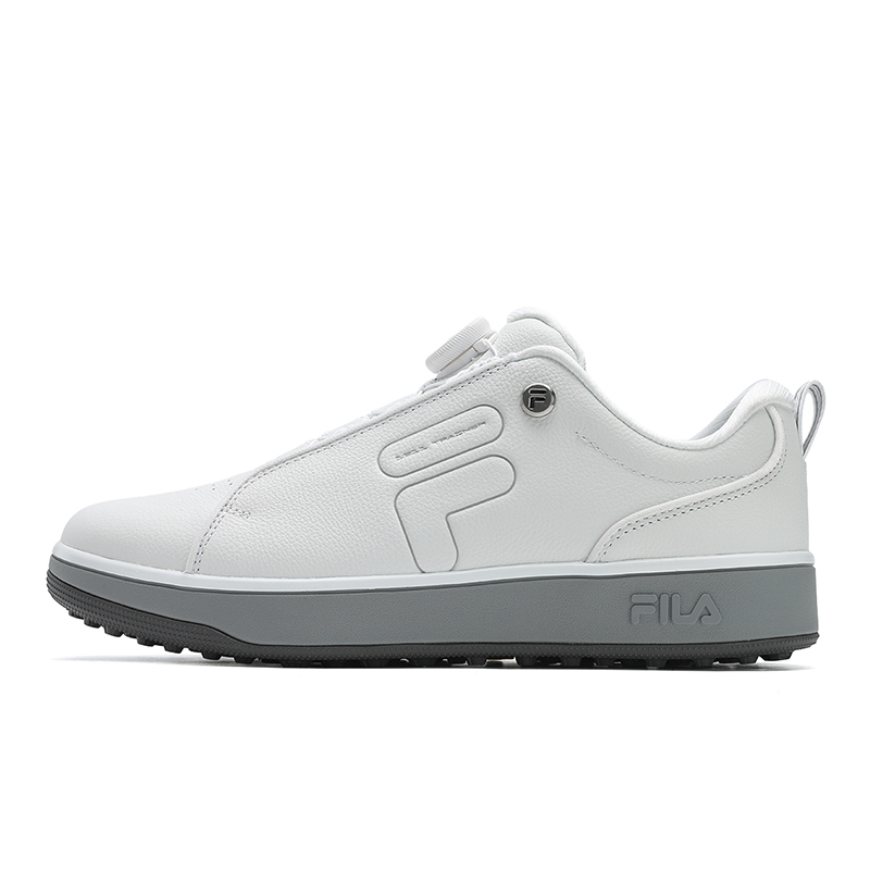 FILA Fila GF 1911 Trainer cowhide classic brand letter logo casual comfortable versatile sports low-top golf shoes men's white gray
