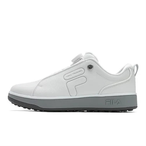 FILA GF 1911 Trainer Cow Leather Low top Golf Shoes Men's White Gray