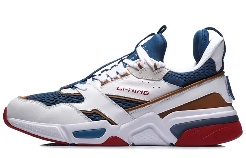 Li Ning 001 Running Shoes Men's Low Top White/Blue/Red