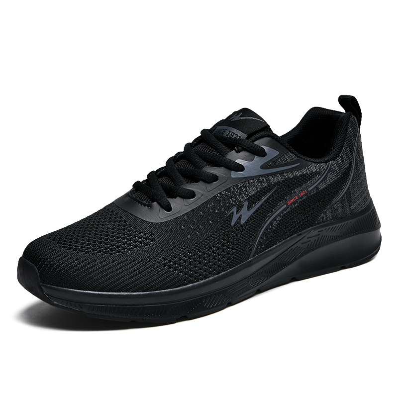 Binary Cushioning Rebound Lightweight Breathable Slip Resistant Low top Running Shoes Men’s Black