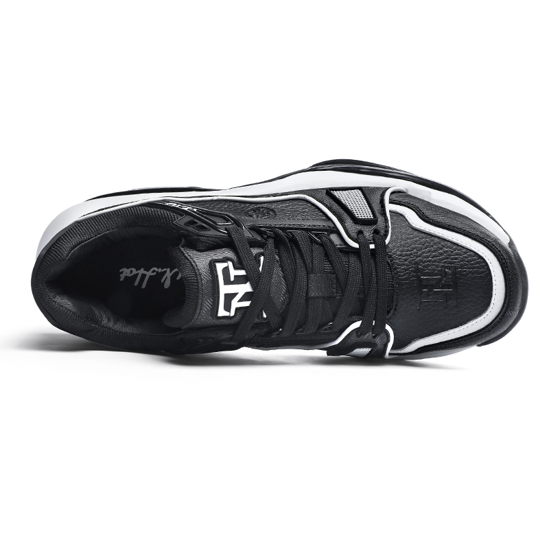N·HOT Leather Cushioning Slip Resistant Low top EVA Air Cushion Casual Running Shoes Men’s