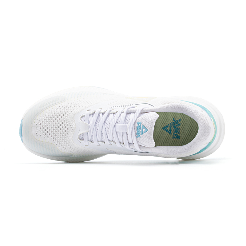 PEAK Slip Resistant Abrasion Resistant Low top Running Shoes Men’s White Blue