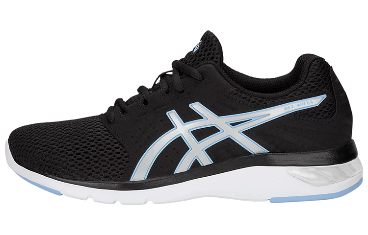 Asics Gel moya Comfortable Abrasion Resistant Low top Running Shoes Women's Black Blue