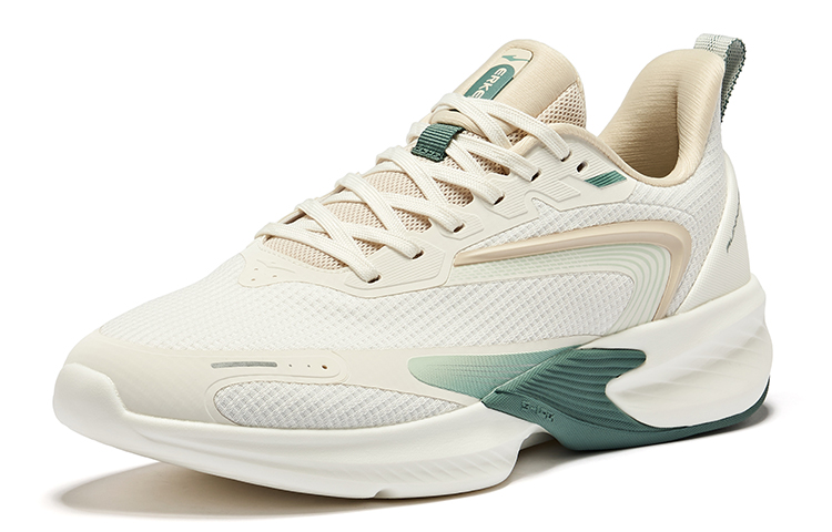 Erke Cushioning Breathable Cushioning Breathable Low top Running Shoes Men’s Microcrystal White Warm Linen
