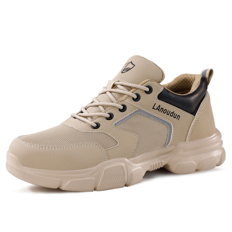 LANOUDUN Moisture Wicking Lightweight Abrasion Resistant Low top Outdoor Shoes Unisex Khaki