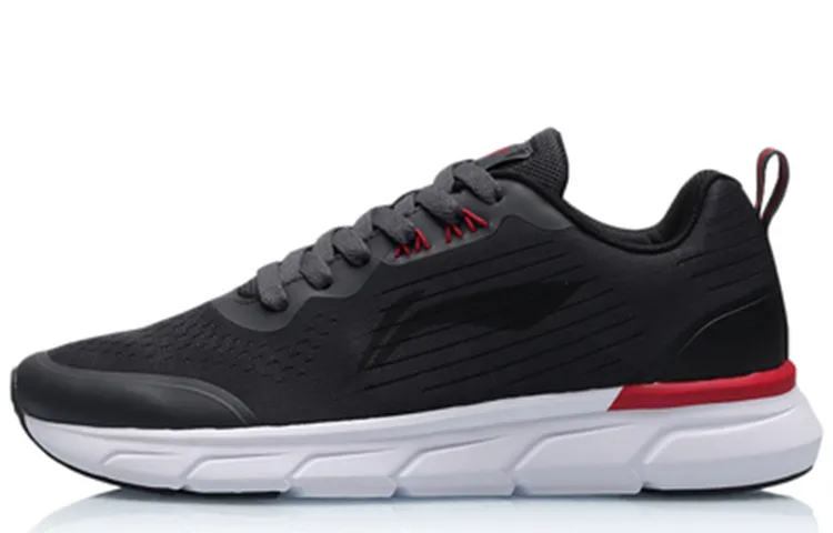 Li Ning Versatile Cushioning Lightweight Low top Running Shoes Unisex Ebony Black