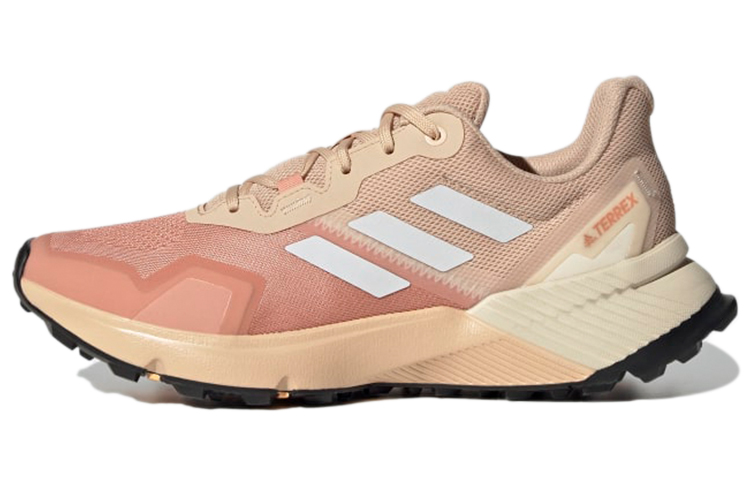 Adidas Terrex Soulstride Flow Slip Resistant Abrasion Resistant Low top Running Shoes Women's Brown Pink