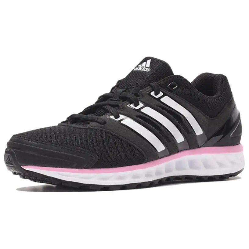 Adidas Textile, Synthetic Leather Slip Resistant Abrasion Resistant Low top Running Shoes Women's Black/Pink