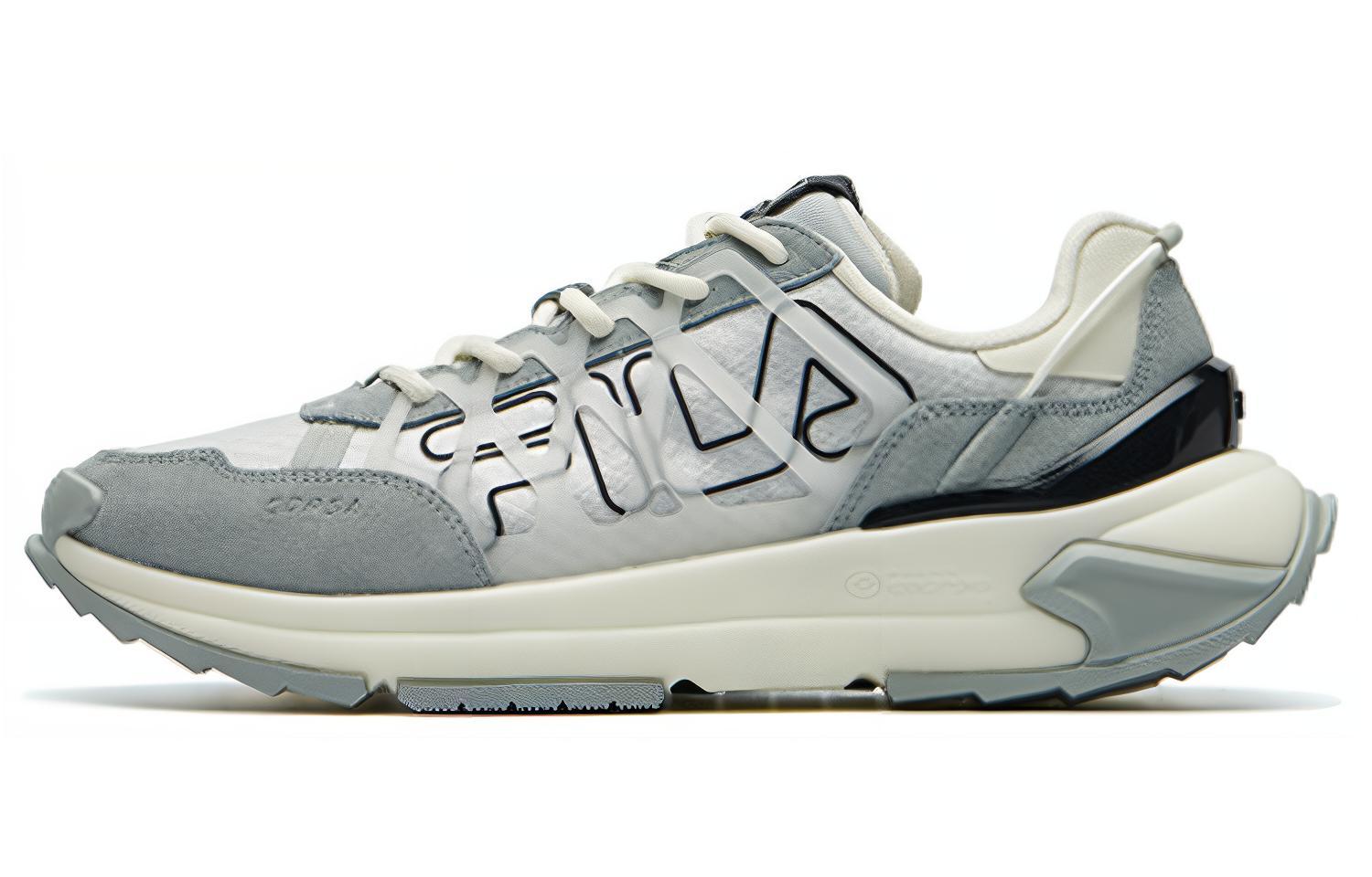 FILA Heritage FHT Mesh, Textile Low top Casual Running Shoes Men's Silver Gray