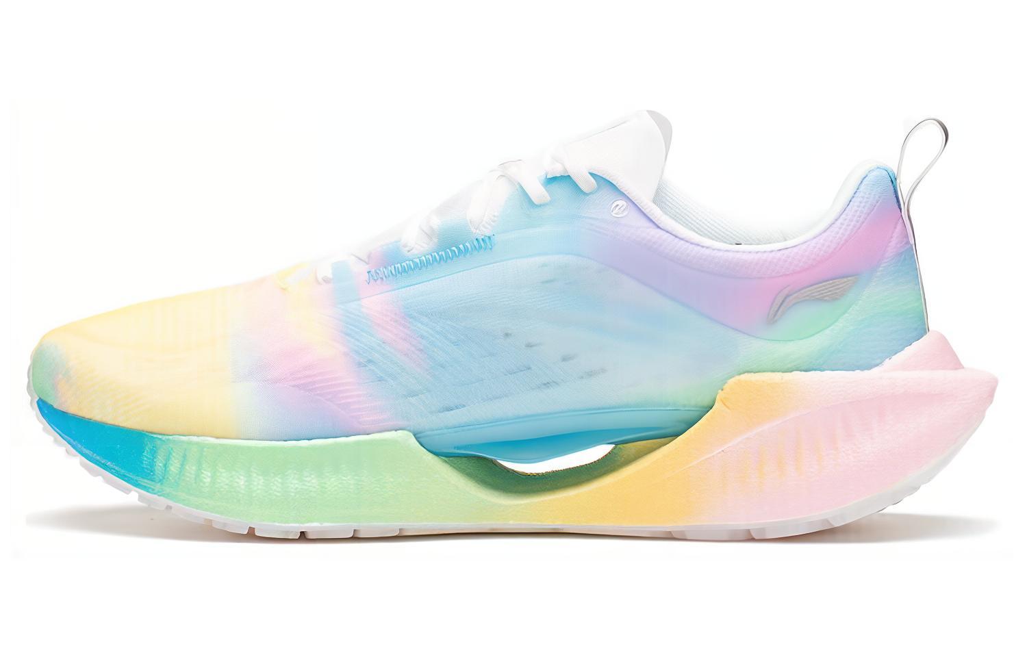 LiNing Li Ning Super Light 19 Ice Cream Shock Absorbing Anti-Slip Wear Resistant Breathable Lightweight Low Top Running Shoes Women's Pink Blue