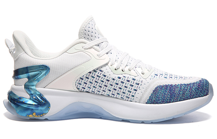 PEAK Tai Ji1.0 Cushioning Slip Resistant Abrasion Resistant Lightweight Low top Running Shoes Men’s White Blue