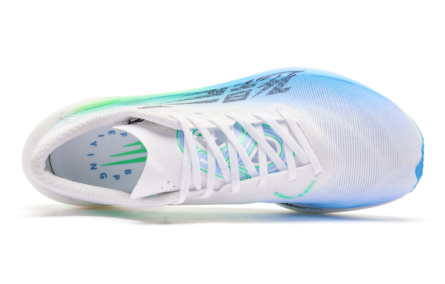 QIAODAN Feiying PB4.0 Cushioning Slip Resistant Abrasion Resistant Low top Running Shoes Women’s Blue Green