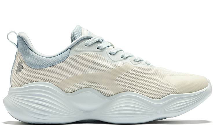 Erke Bao Dan 2.0 Textile, Synthetic Leather Cushioning, Wear Resistant Low top Running Shoes Women’s White Gray