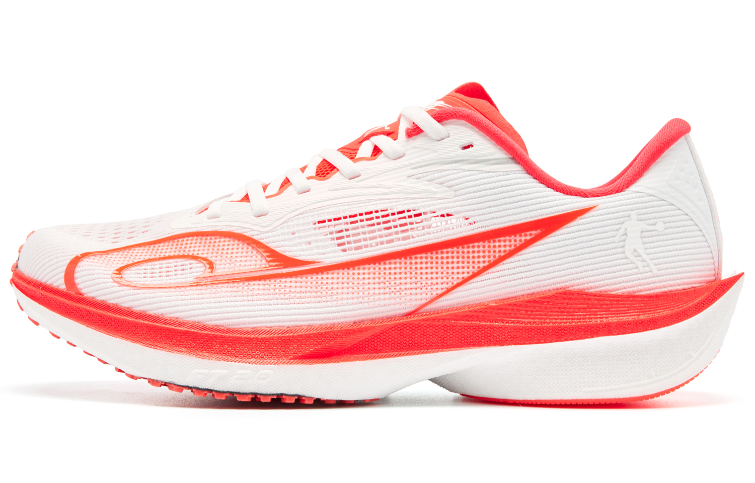 Jordan Feiteng 2.0 Miracle full-length nylon plate jacquard upper low-top marathon training physical test racing running shoes men's white and red