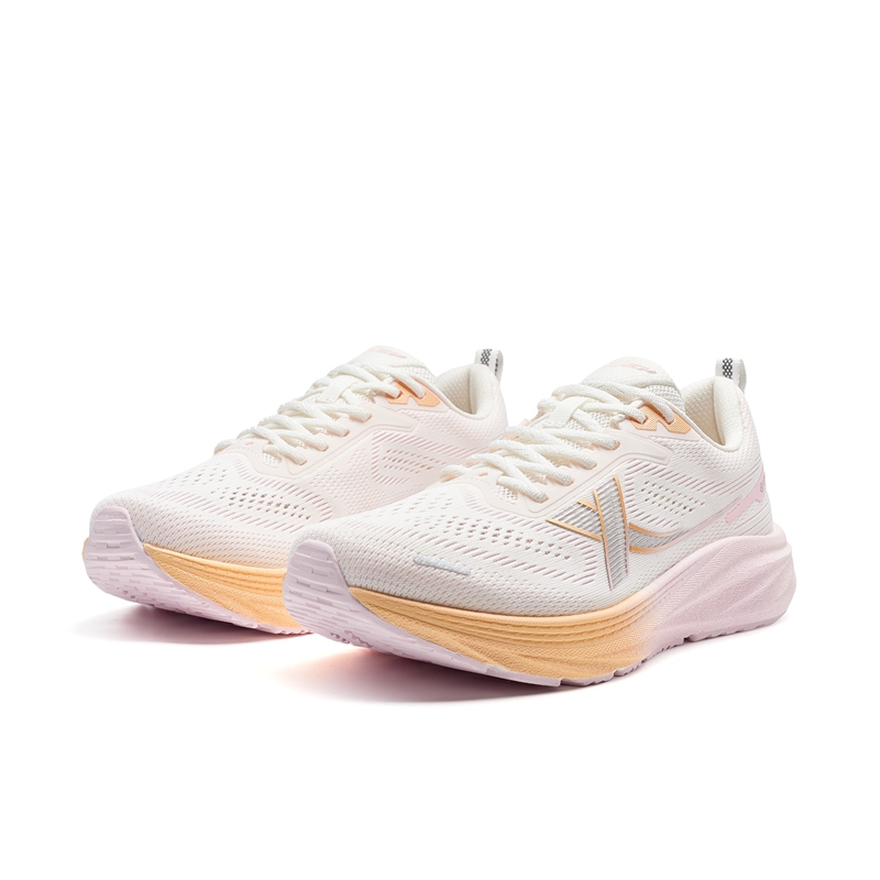 XTEP Thin Sole Cilantro Low top Training Running Shoes Women’s Sail White Evening Fragrance Orange