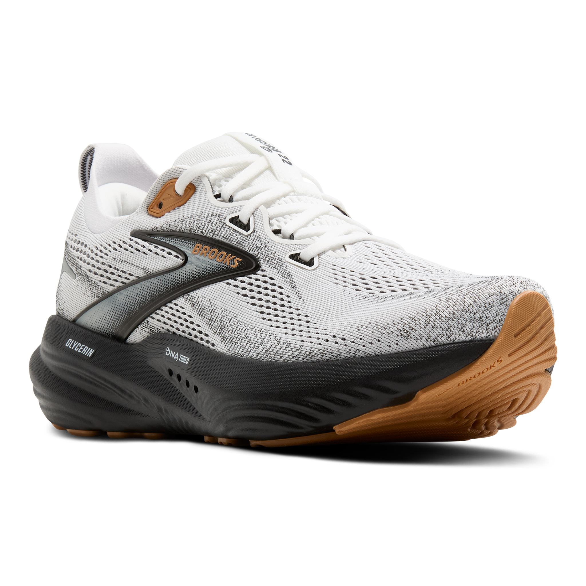 Brooks Glycerin 22 Slip Resistant Abrasion Resistant Low top Casual Running Shoes Men’s White Gray