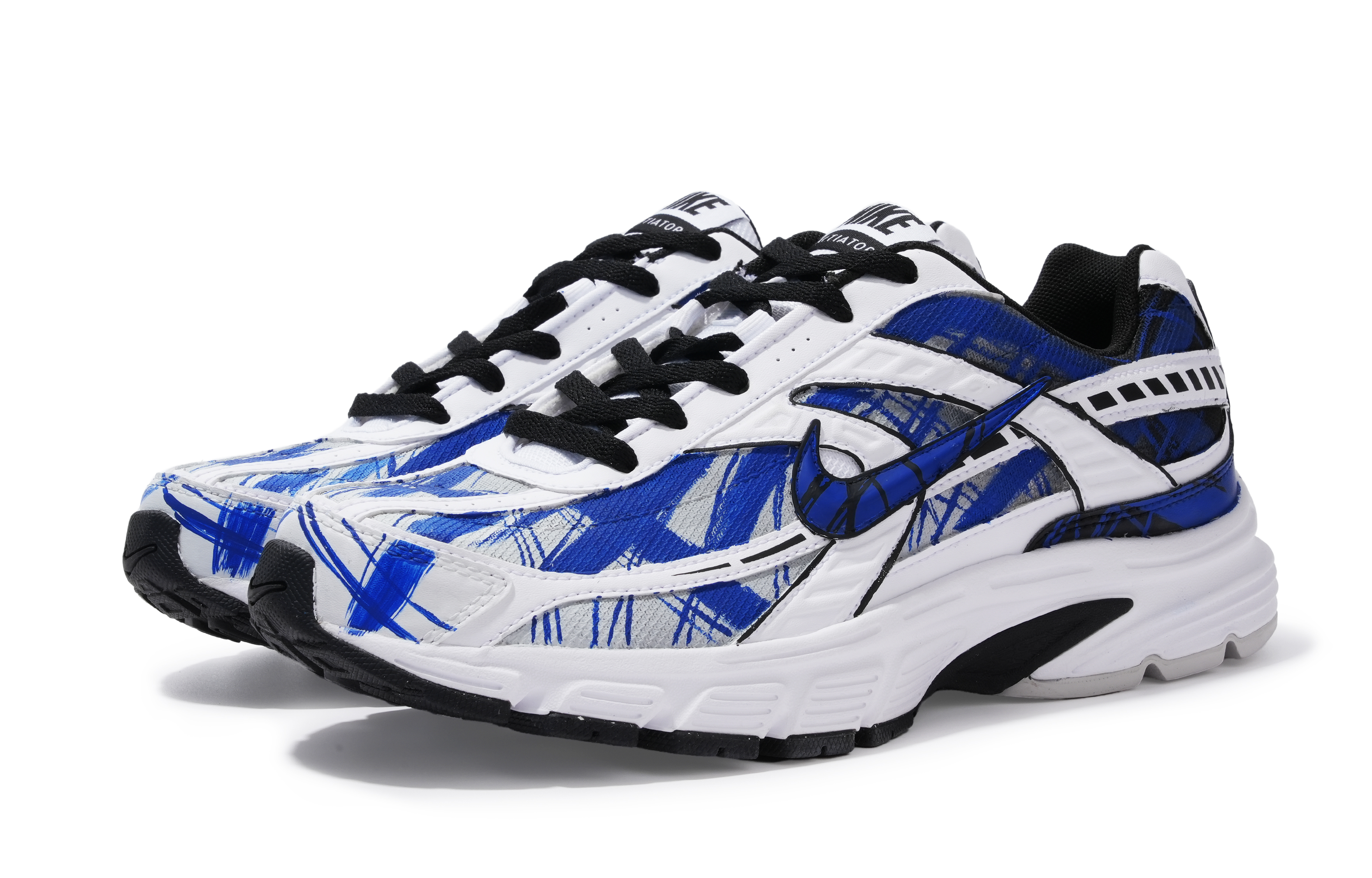 Nike Initiator Abrasion Resistant Low top City Commuting Running Shoes Men’s White Blue
