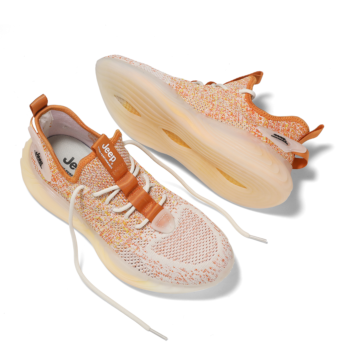 Jeep Cushioning Slip Resistant Abrasion Resistant Low top Running Shoes Men’s Orange
