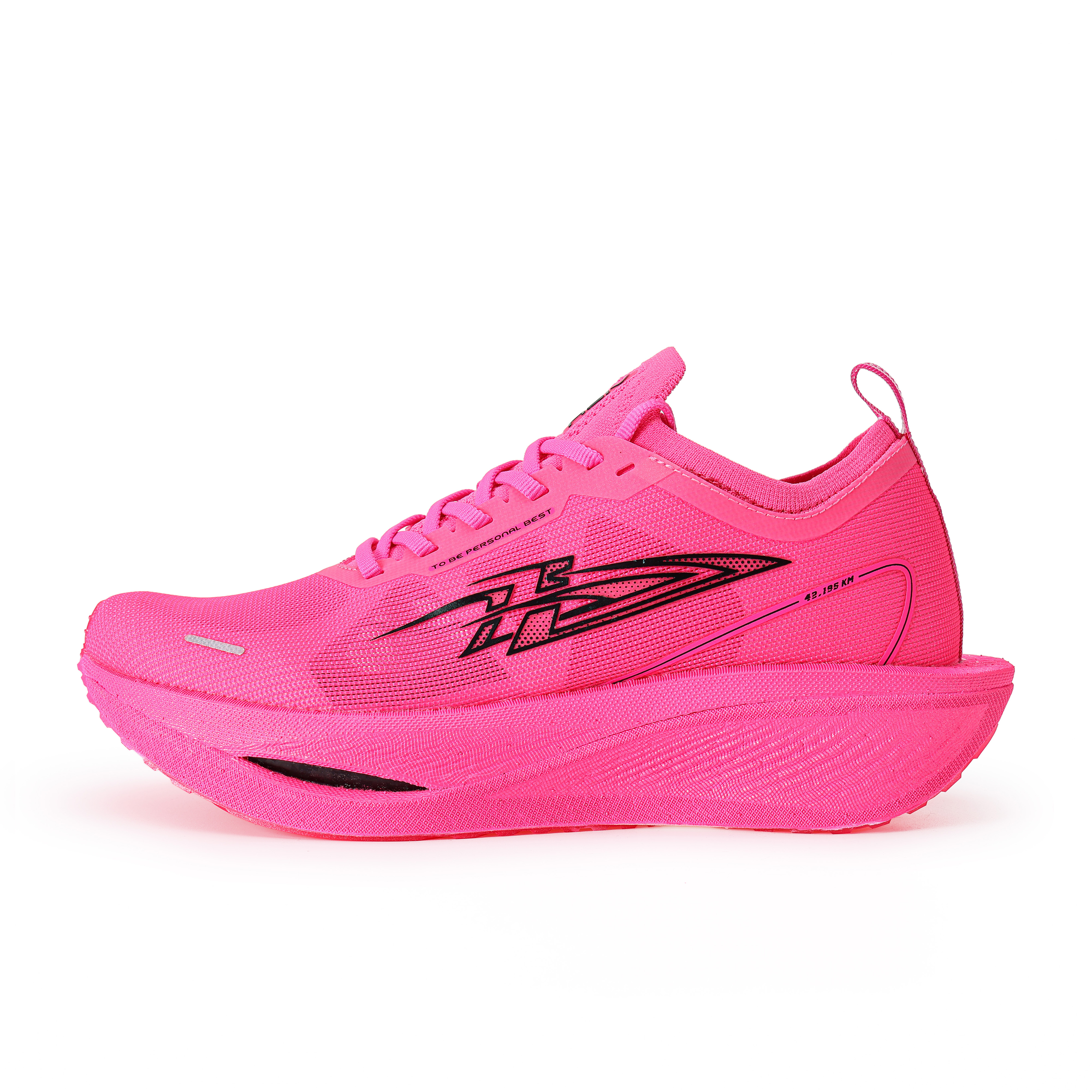 AISU Low top Genuine Carbon Plate Marathon Sprint Running Shoes Unisex Treasure Green & Rose Red