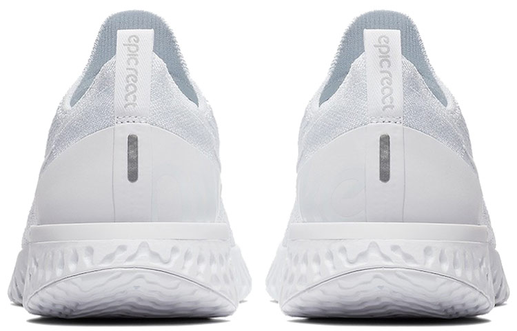 Женские кроссовки Nike Epic React Flyknit 1 (белые) — фото 4