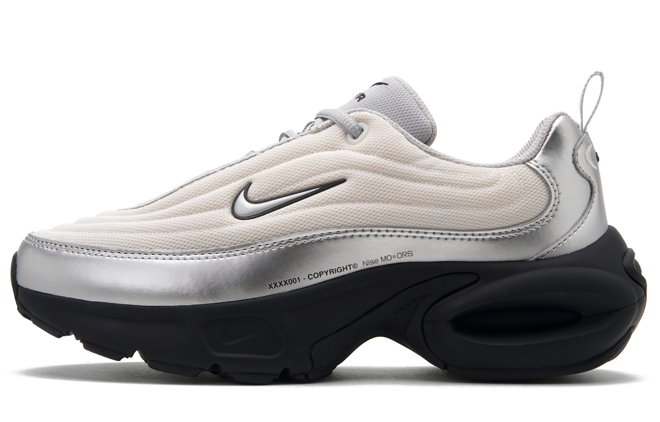 Nike Air Max Portal Cushioning Abrasion Resistant Cushioning, Wear Resistant Low top Running Shoes Women’s Silver Black