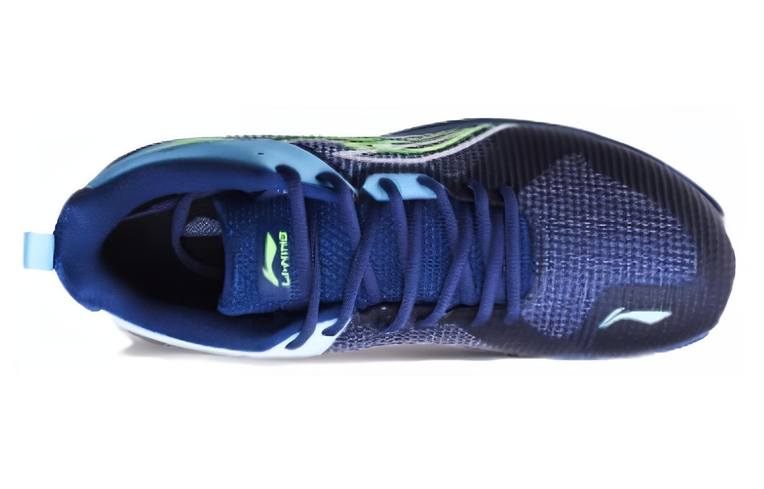 Li Ning Abrasion Resistant Breathable Low top Running Shoes Women’s Blue Black