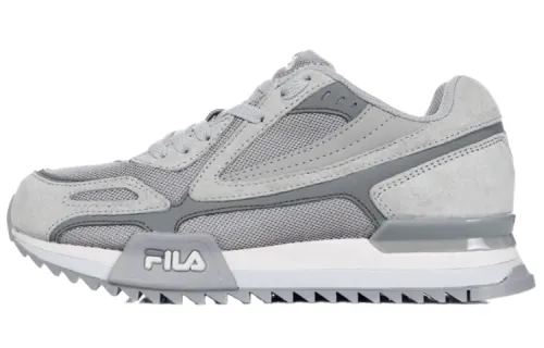 FILA Jama Synthetic Leather Abrasion Resistant Cushioning Low top Chunky Sneakers Unisex Gray Korean Style
