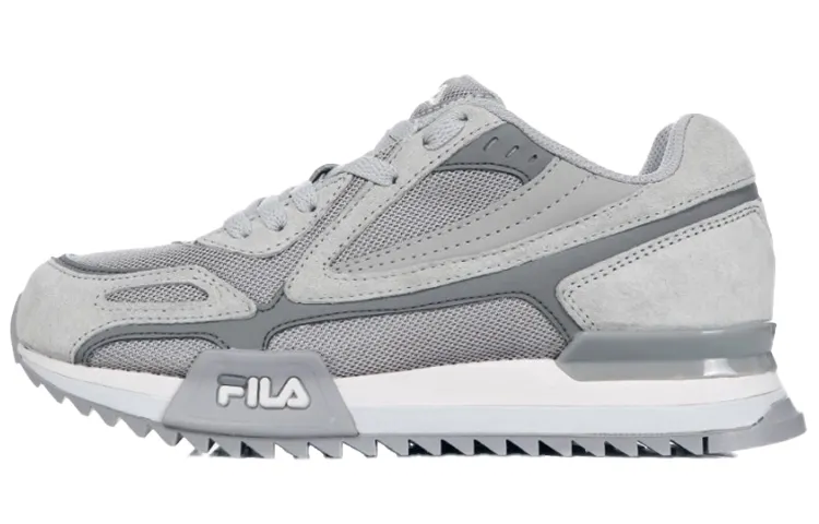 FILA Jama Synthetic Leather Abrasion Resistant Cushioning Low top Chunky Sneakers Unisex Gray Korean Style