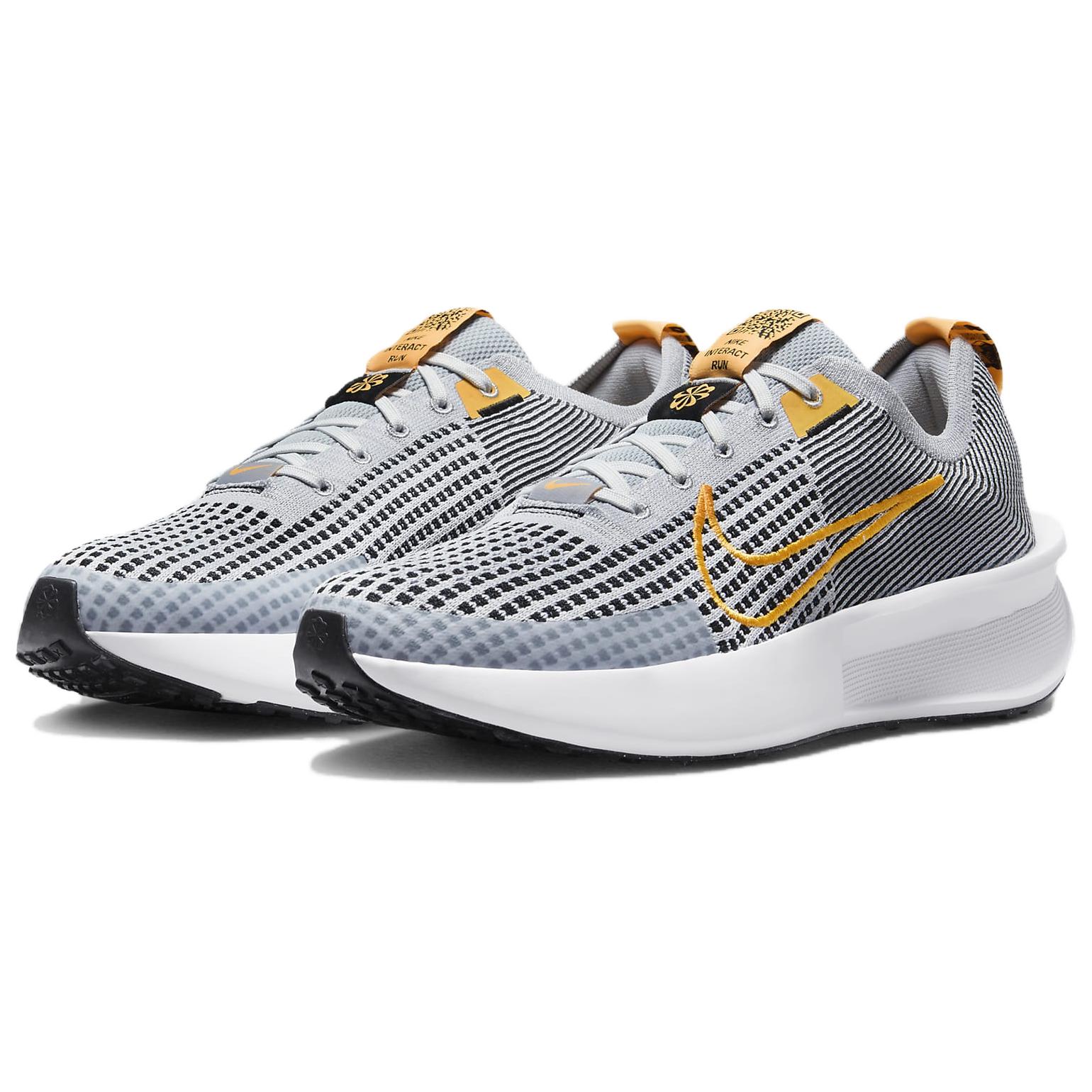 Nike Interact Run Wolf Grey Black White Laser Orange