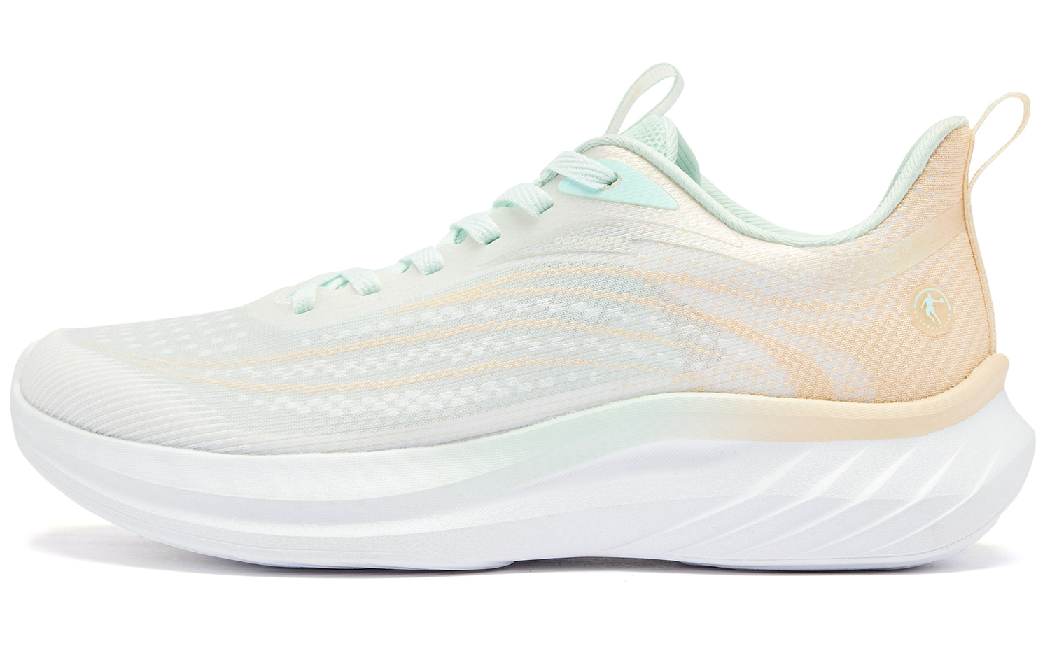 QIAODAN Cushioning Slip Resistant Abrasion Resistant Low top Casual Running Shoes Women’s White Orange