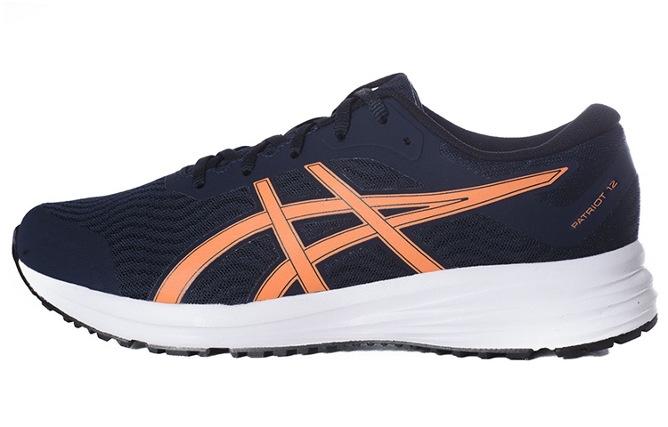 Asics Patriot Comfortable Abrasion Resistant Breathable Low top Running Shoes Men's Blue Orange