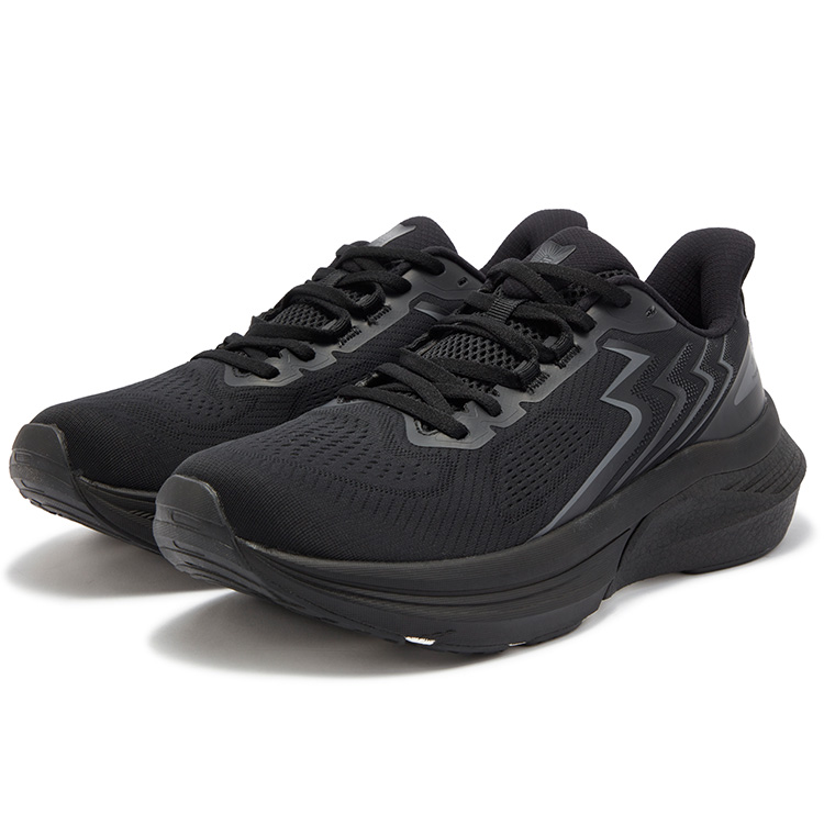 361° International Cables Phoeni Cushioning Slip Resistant Abrasion Resistant Low top Running Shoes Unisex Black Gray