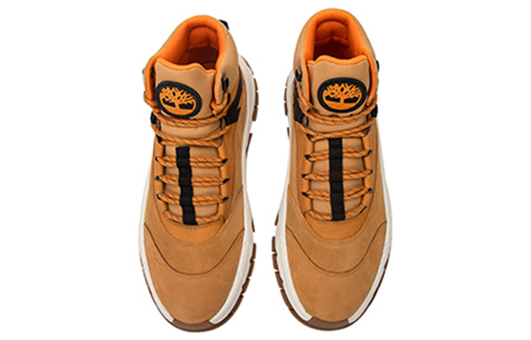 Timberland Leather Thermal Abrasion Resistant Cushioning Short Outdoor Boots Men's Brown White