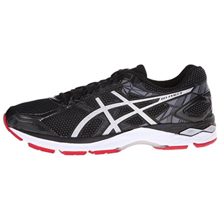 Asics Gel Exalt 3 Comfortable Textile, Synthetic Leather Low top Running Shoes Men's Black
