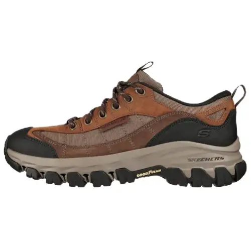 Skechers Comfortable Textile, Leather Cushioning, Wear Resistant Low top Running Shoes Men's