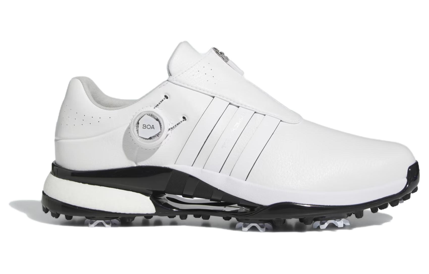 Adidas Tour360 24 Boa Boost Cushioning Abrasion Resistant Cushioning, Wear Resistant Low top Golf Shoes Men’s White