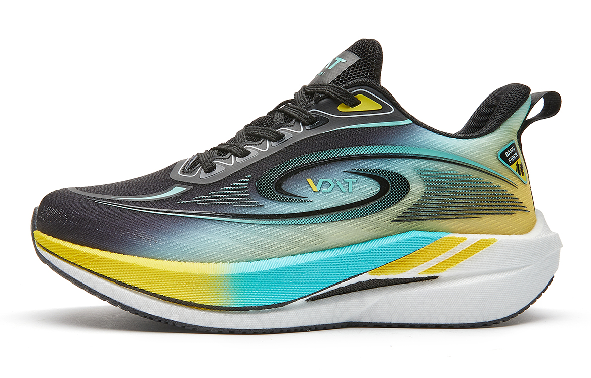 VOIT Running Shoes Unisex Low Top Black Rainbow