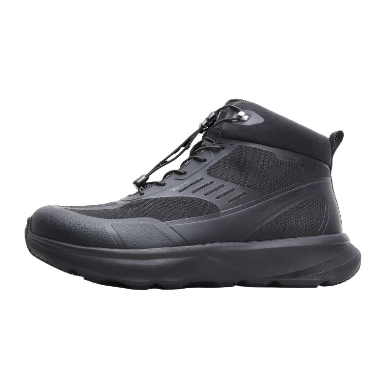 AVOCCO Life Cushioning Waterproof And Breathable Mid top Outdoor Shoes Men’s Black