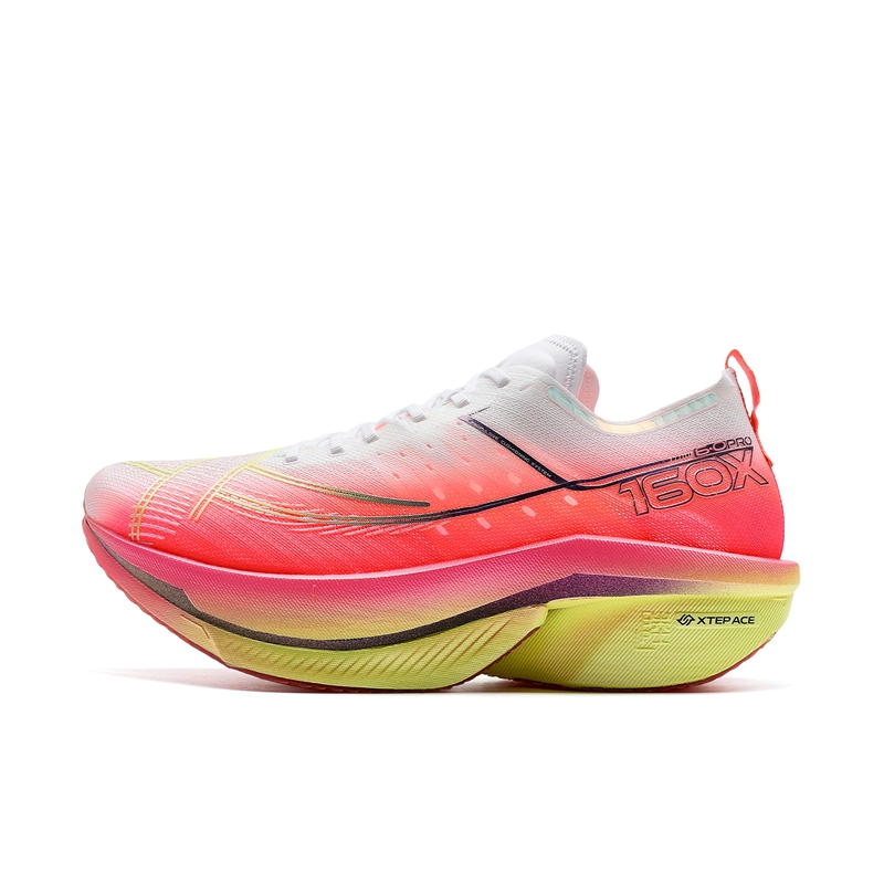 XTEP 160X 6.0 Pro Fabric Low top Carbon Plate Running Shoes Men’s Pink White