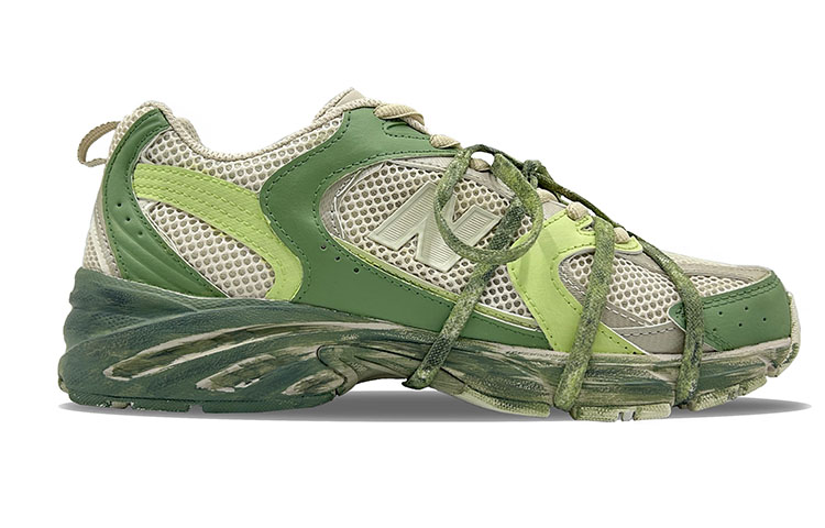 New Balance NB 530 Mesh Low top Running Shoes Unisex Beige Green
